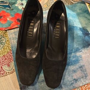 Beautiful BLACK suede AMALFI PUMP HEELS SIZE women’s 7